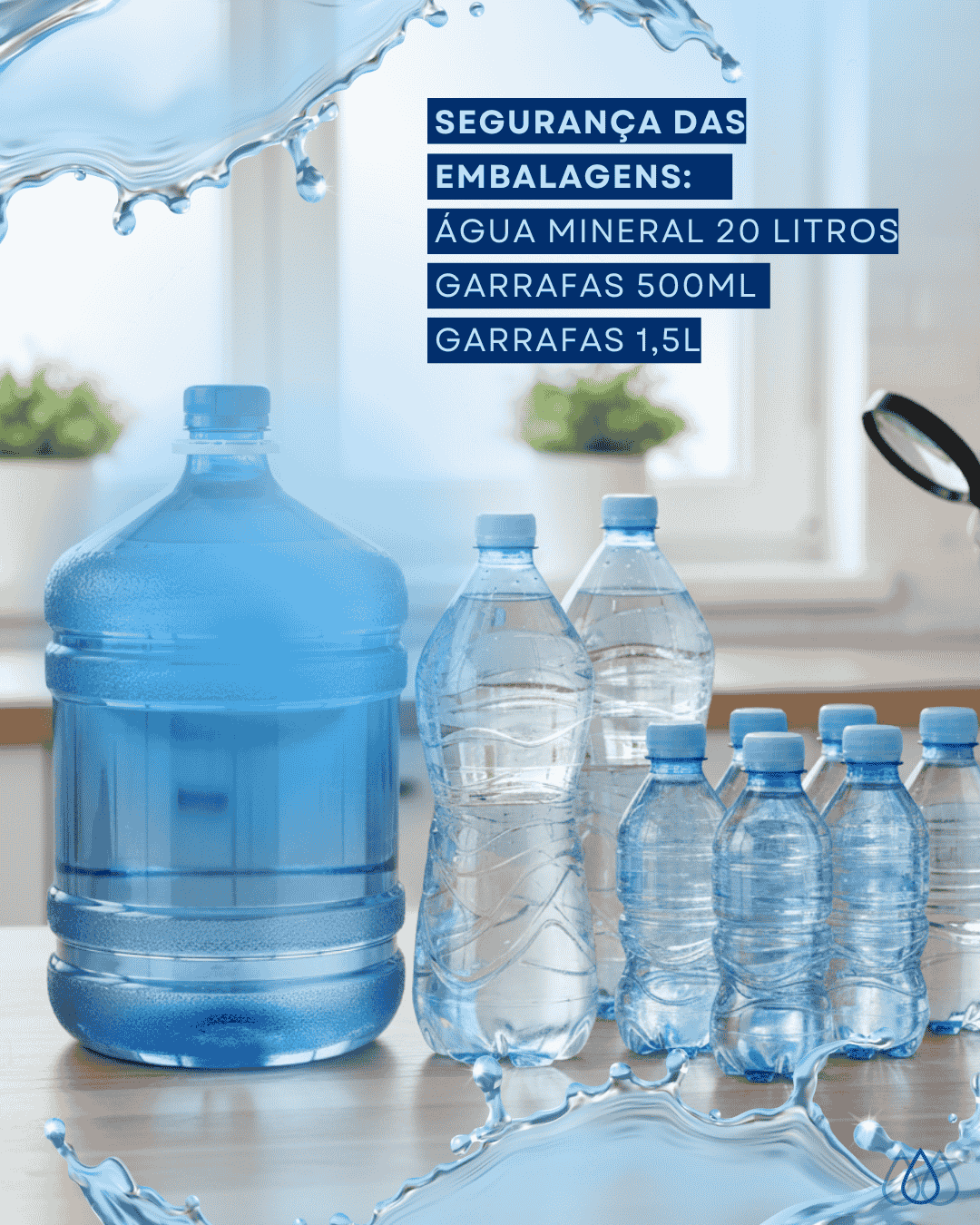 SEGURANCA DAS EMBALAGENS: AGUA MINERAL 20 LITROS