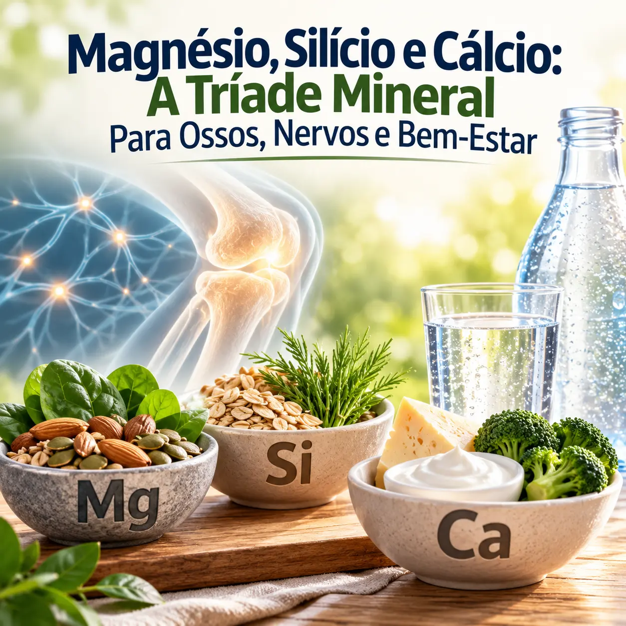 Magnésio, Silício e Cálcio: A Tríade Mineral Para Ossos, Nervos e Bem-Estar
